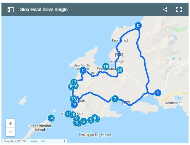 Slea Head Drive Route Dingle Kerry