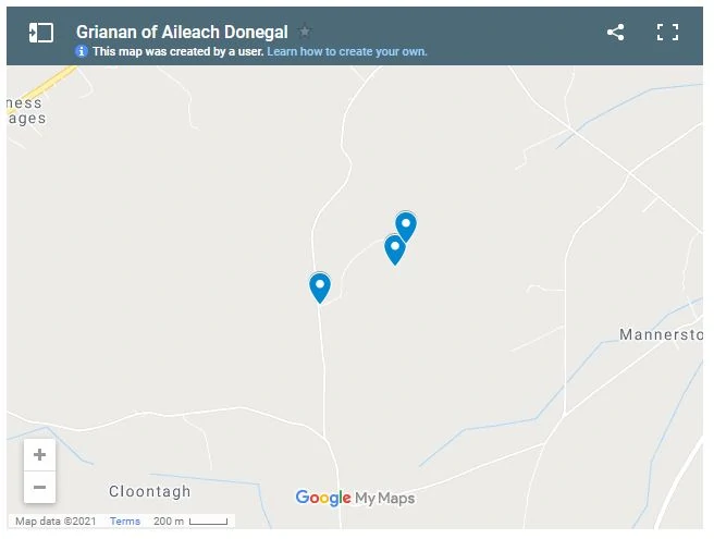 Map of Grianan of Aileach Donegal